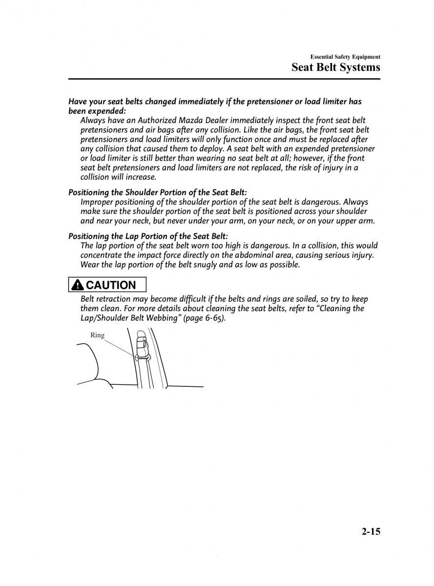 Mazda 6 III owners manual / page 27