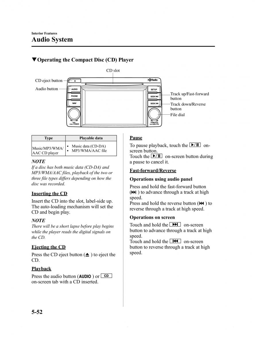 Mazda 6 III owners manual / page 324