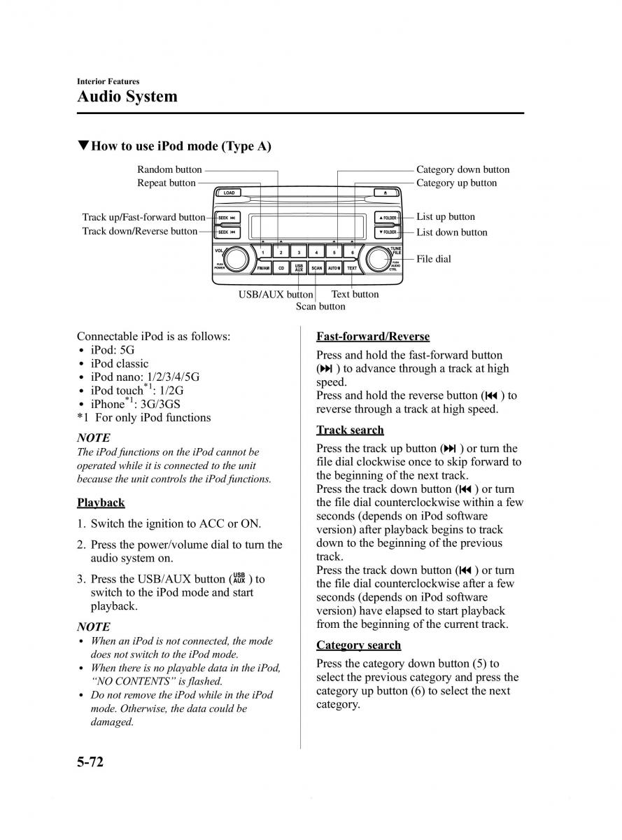 Mazda 6 III owners manual / page 344