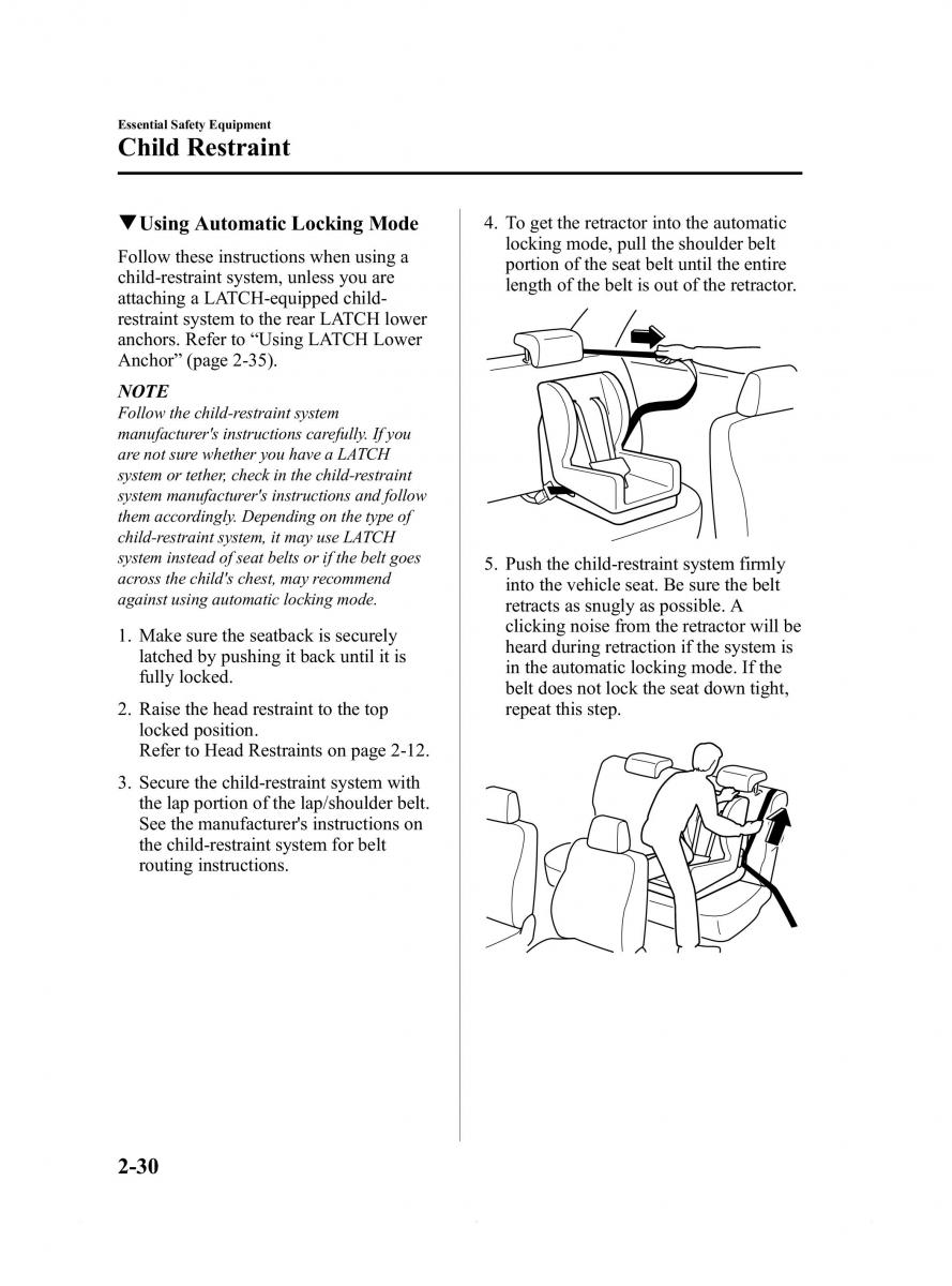 Mazda 6 III owners manual / page 42