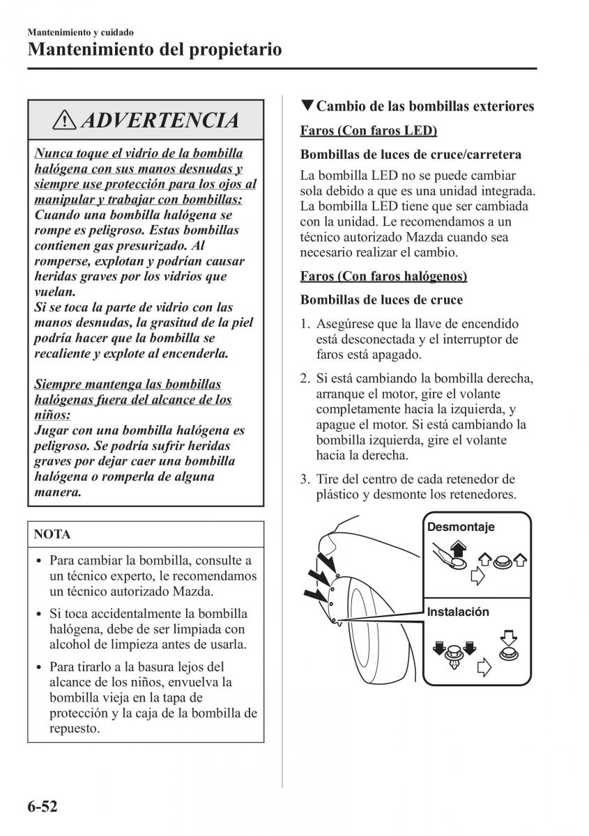 Mazda 6 III manual del propietario / page 654