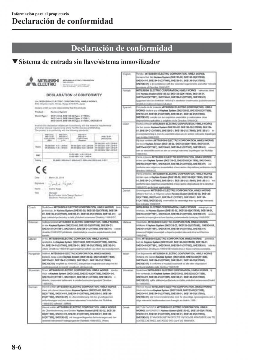 Mazda 6 III manual del propietario / page 754