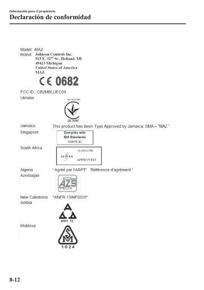 Mazda 6 III manual del propietario / page 760