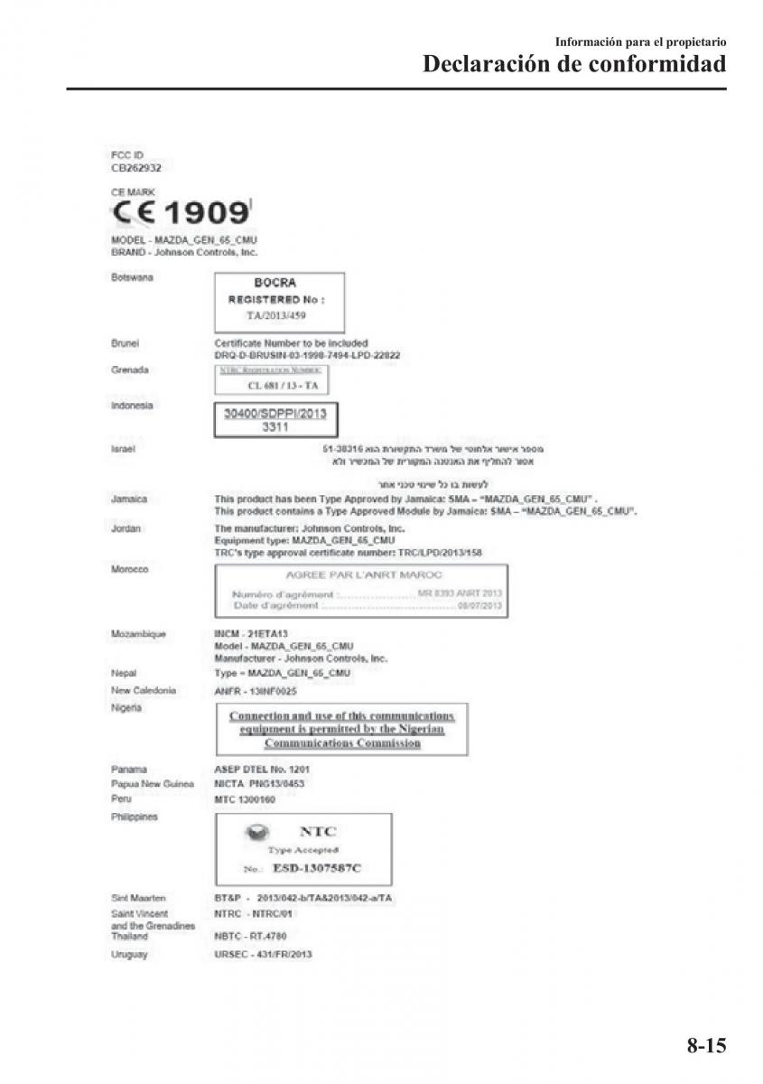 Mazda 6 III manual del propietario / page 763