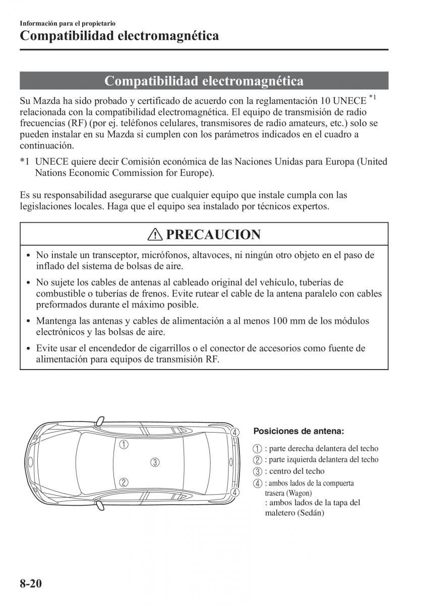 Mazda 6 III manual del propietario / page 768