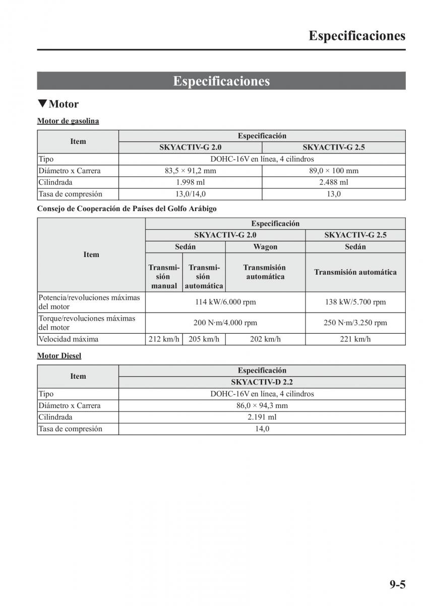 Mazda 6 III manual del propietario / page 777