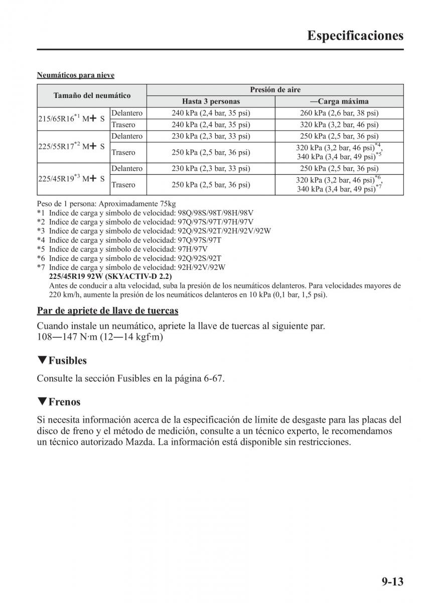 Mazda 6 III manual del propietario / page 785