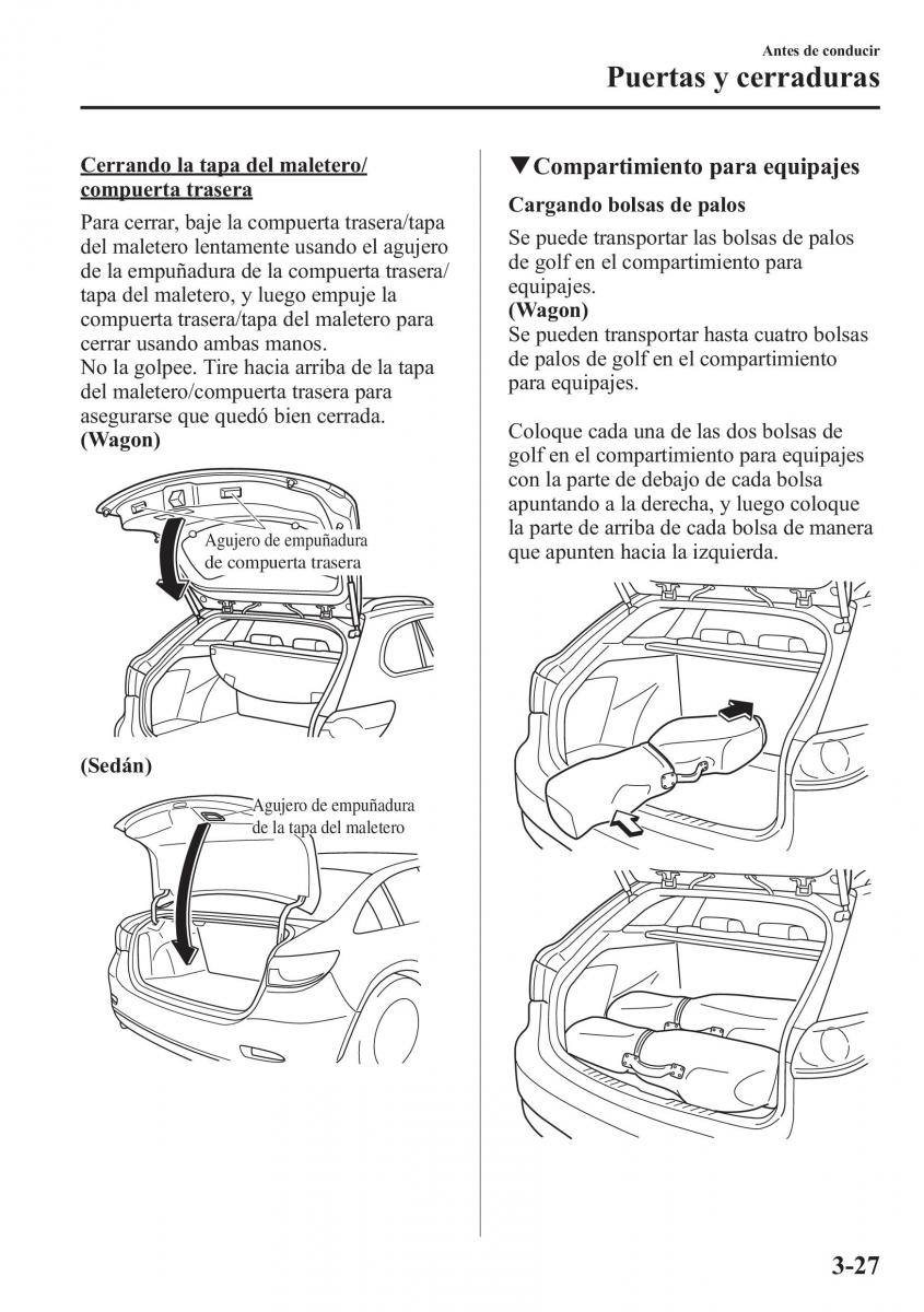 Mazda 6 III manual del propietario / page 113