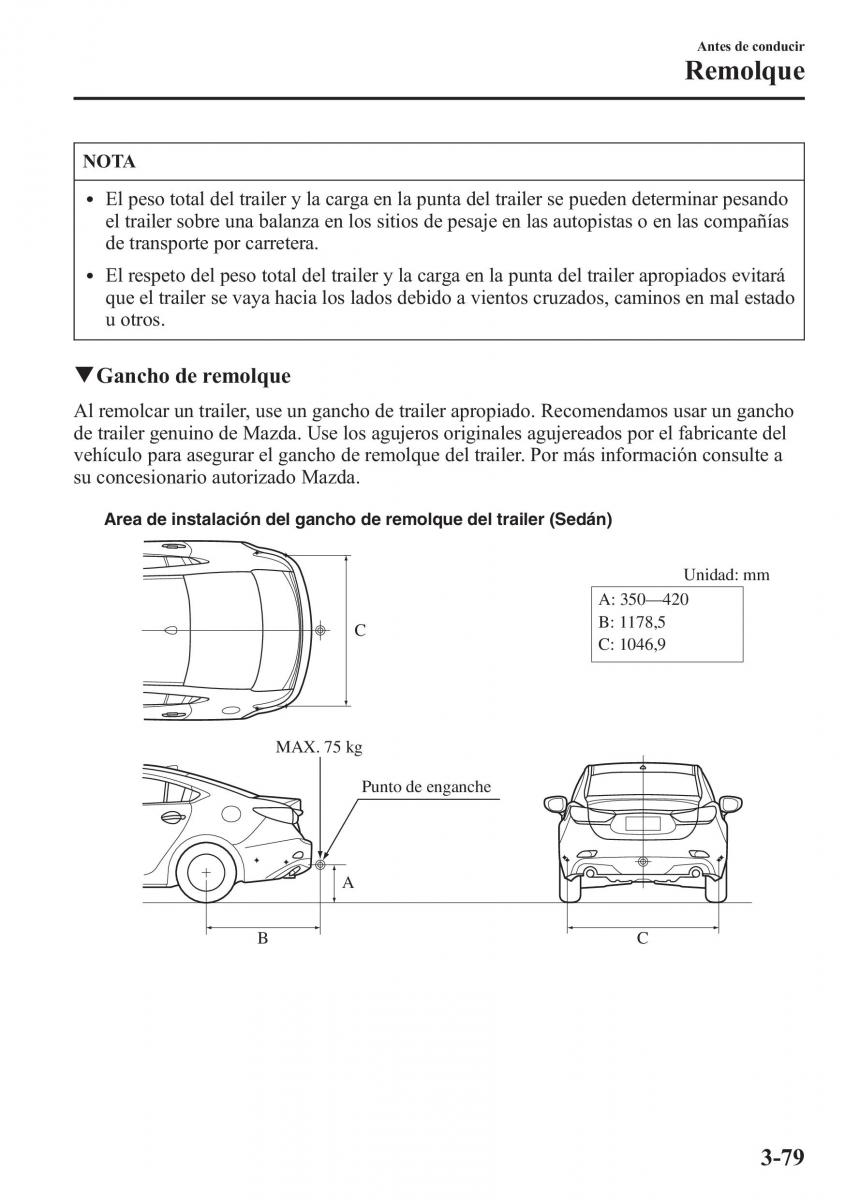 Mazda 6 III manual del propietario / page 165