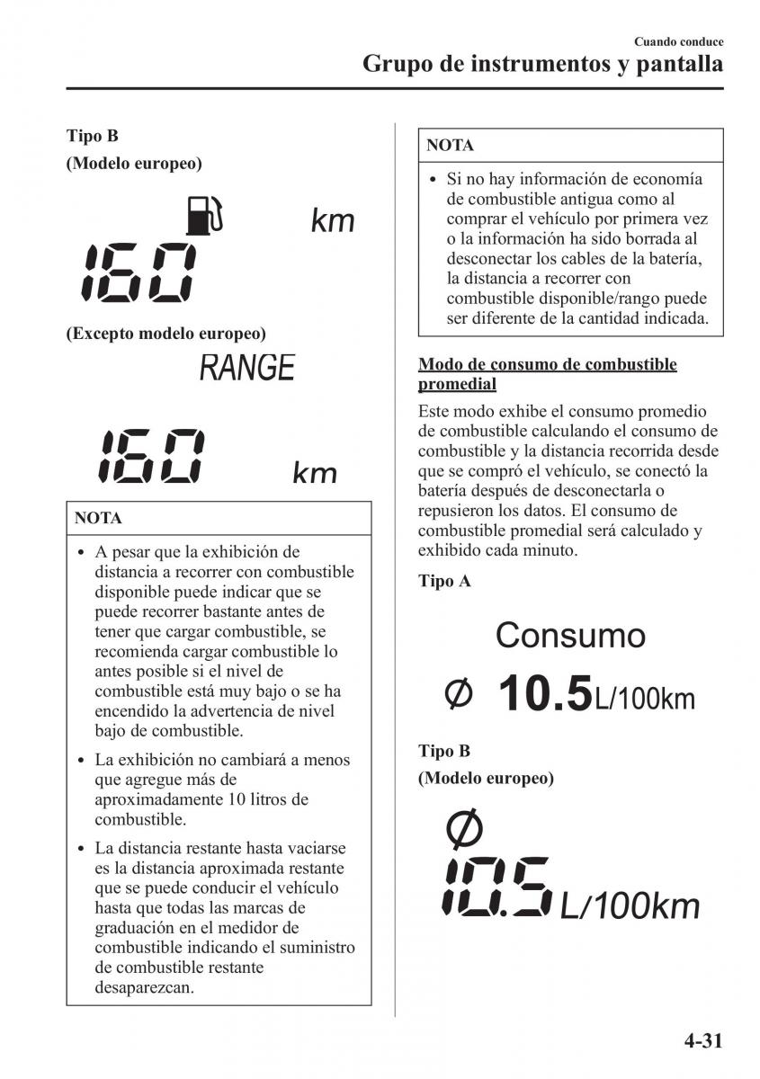 Mazda 6 III manual del propietario / page 201