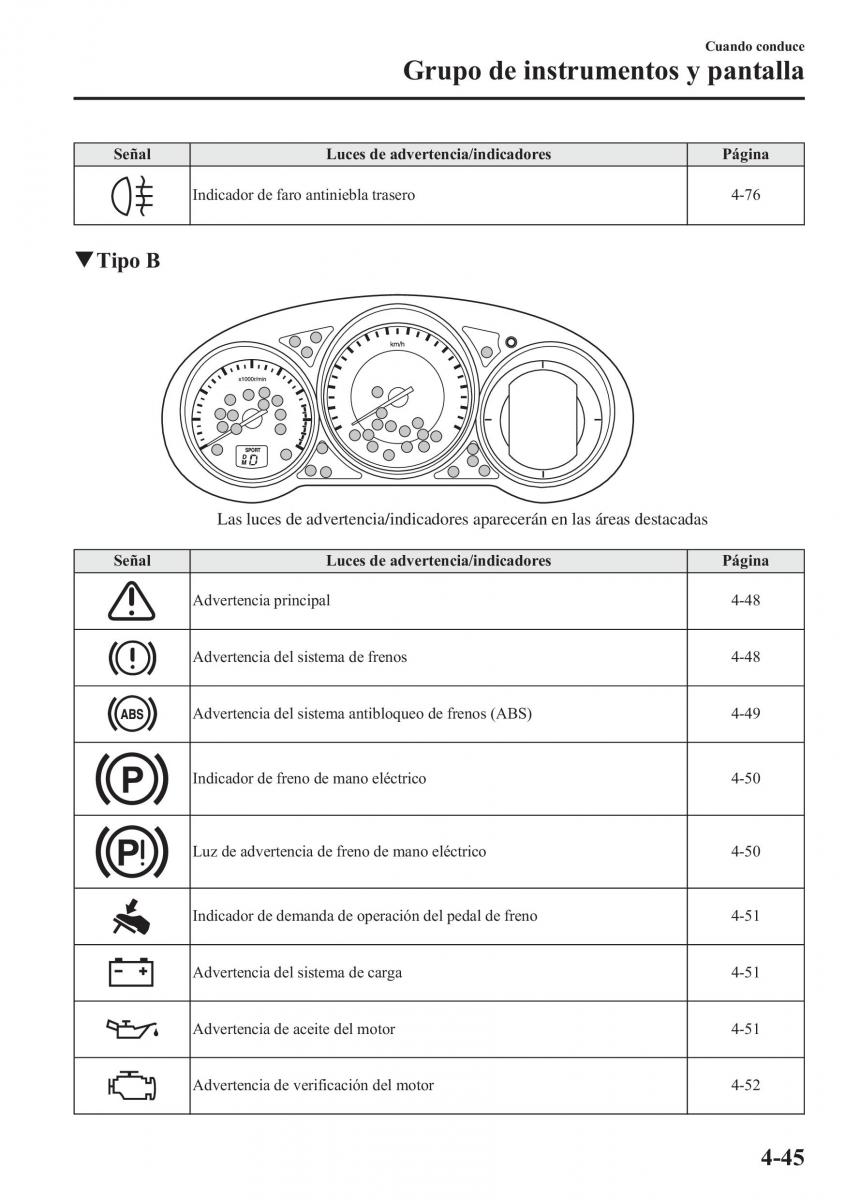 Mazda 6 III manual del propietario / page 215