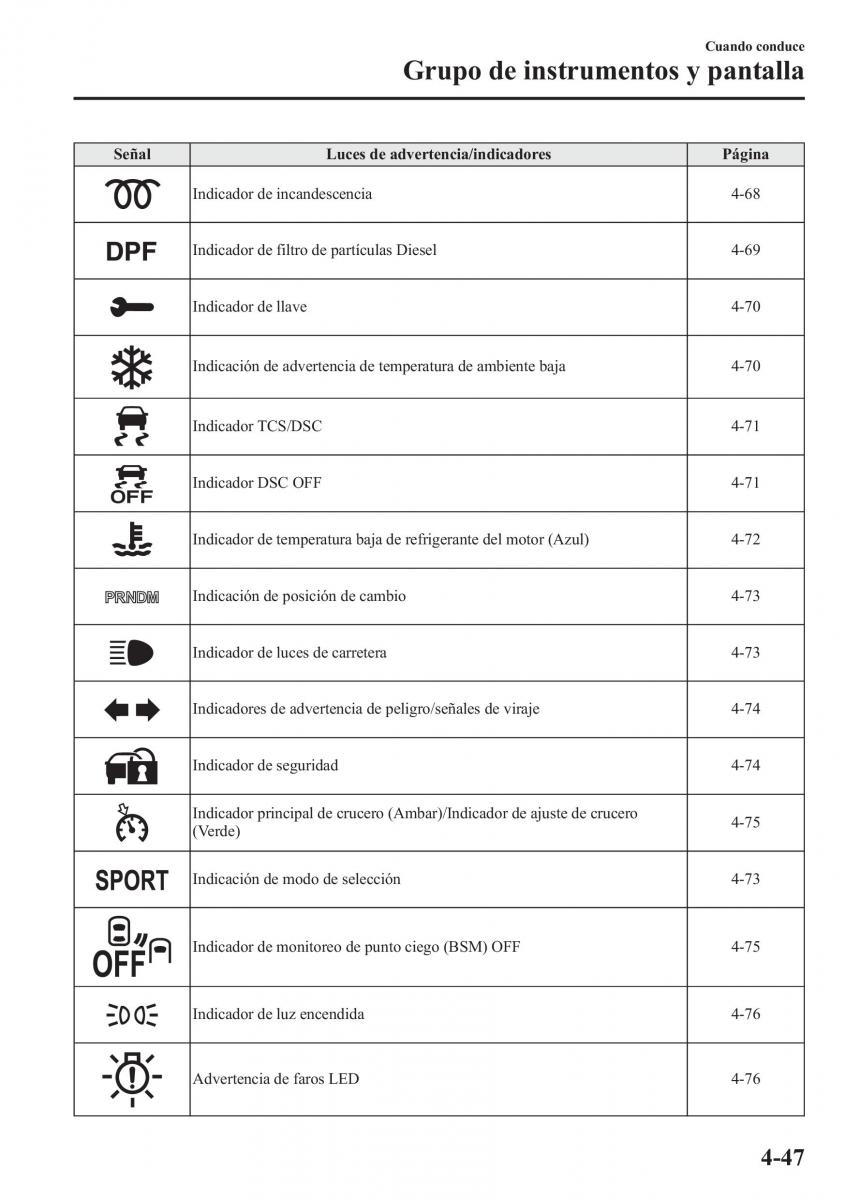 Mazda 6 III manual del propietario / page 217