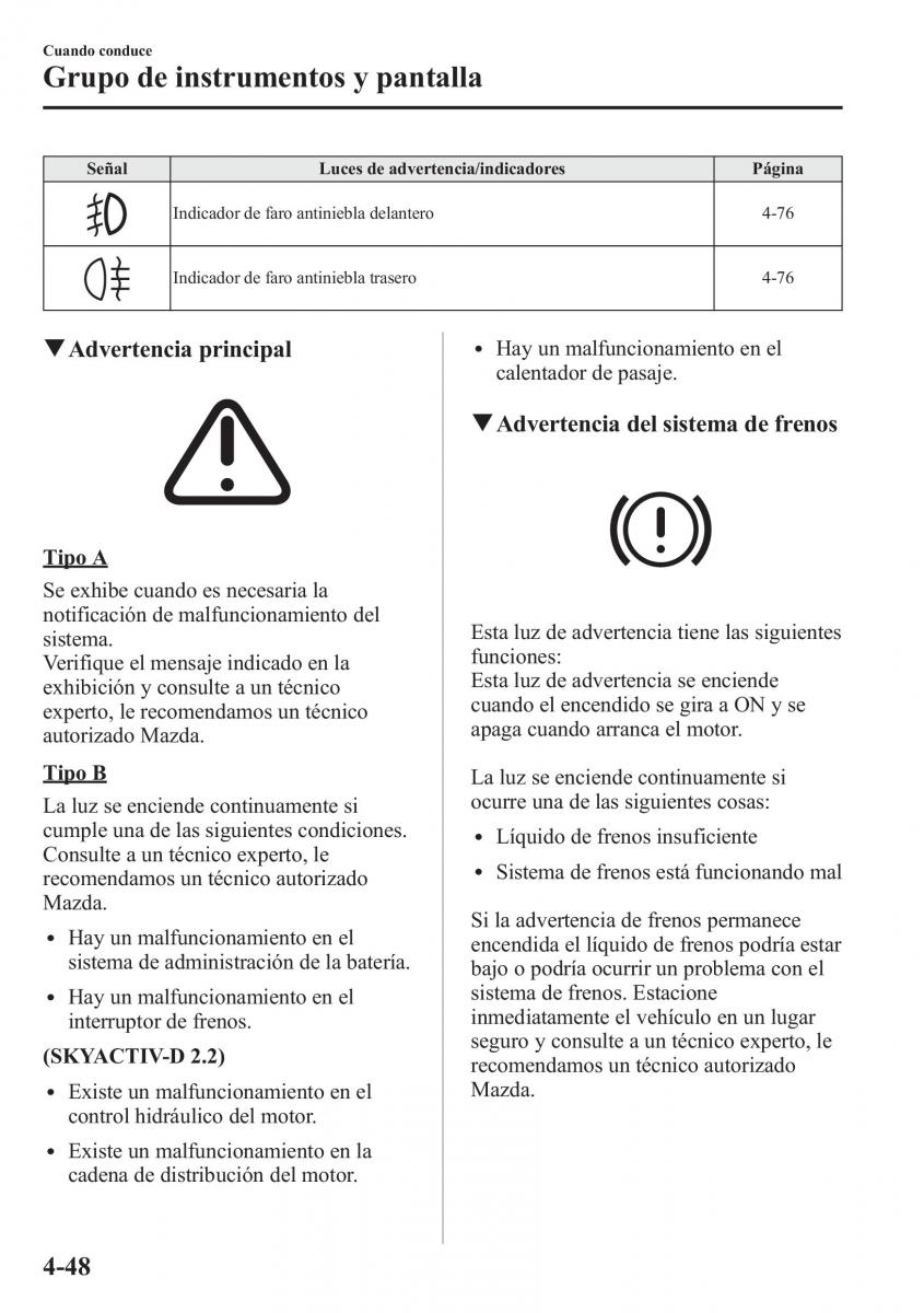 Mazda 6 III manual del propietario / page 218