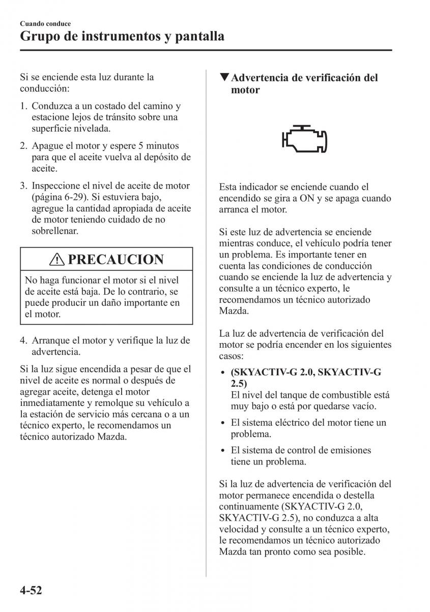 Mazda 6 III manual del propietario / page 222