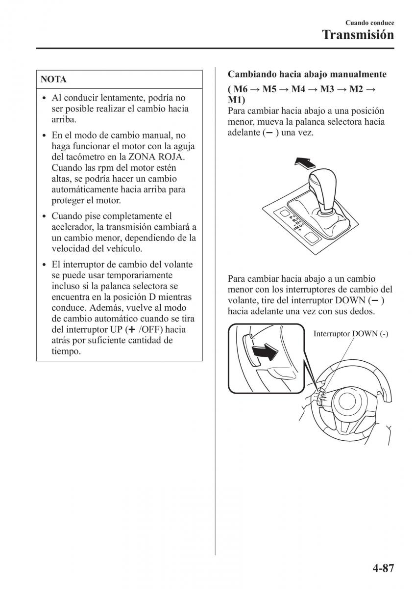 Mazda 6 III manual del propietario / page 257