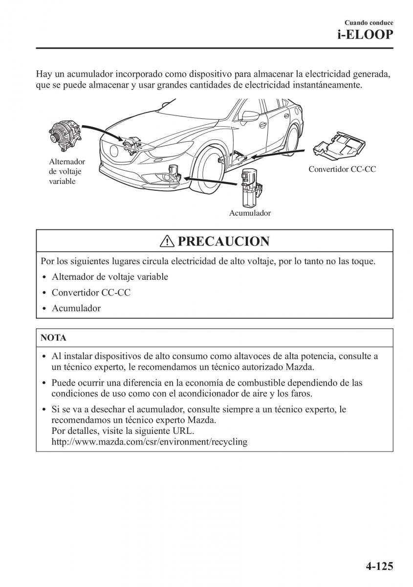 Mazda 6 III manual del propietario / page 295