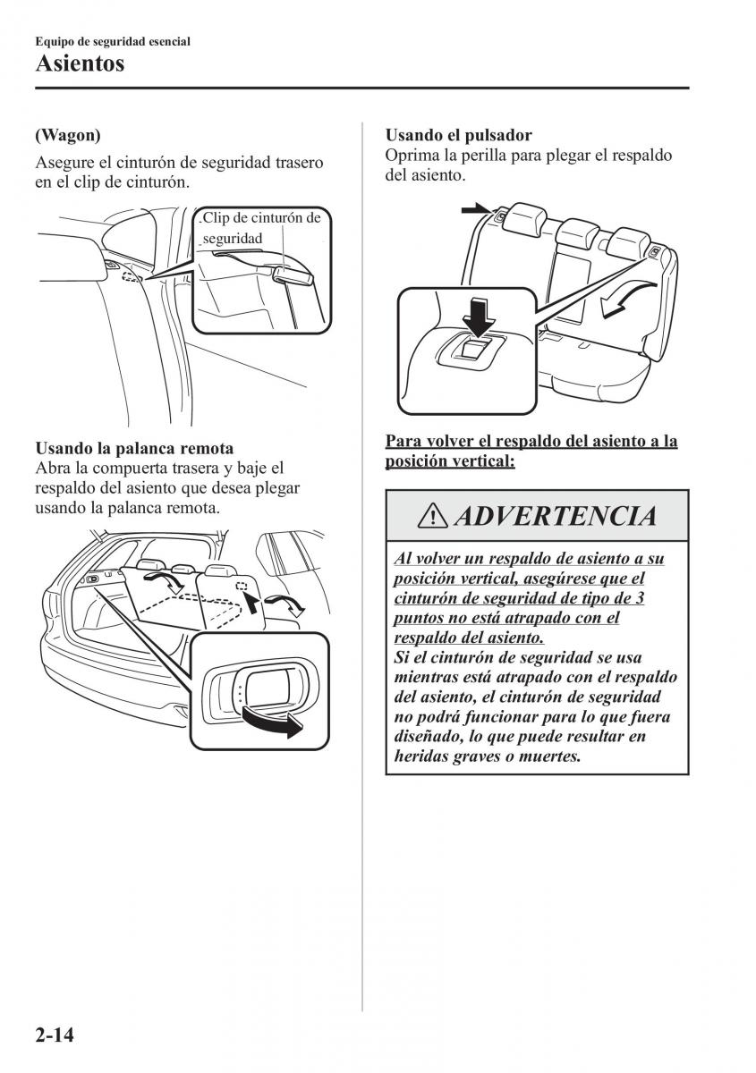 Mazda 6 III manual del propietario / page 38
