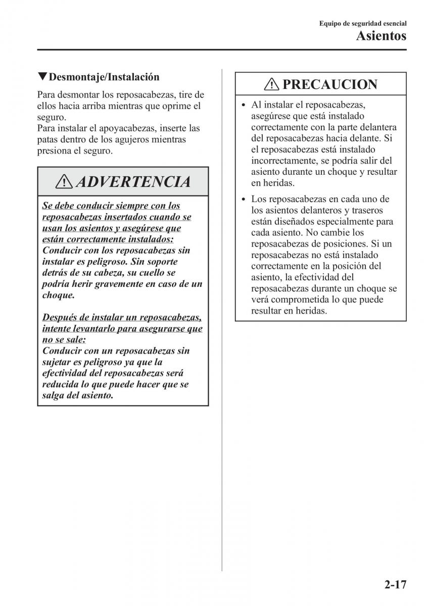 Mazda 6 III manual del propietario / page 41