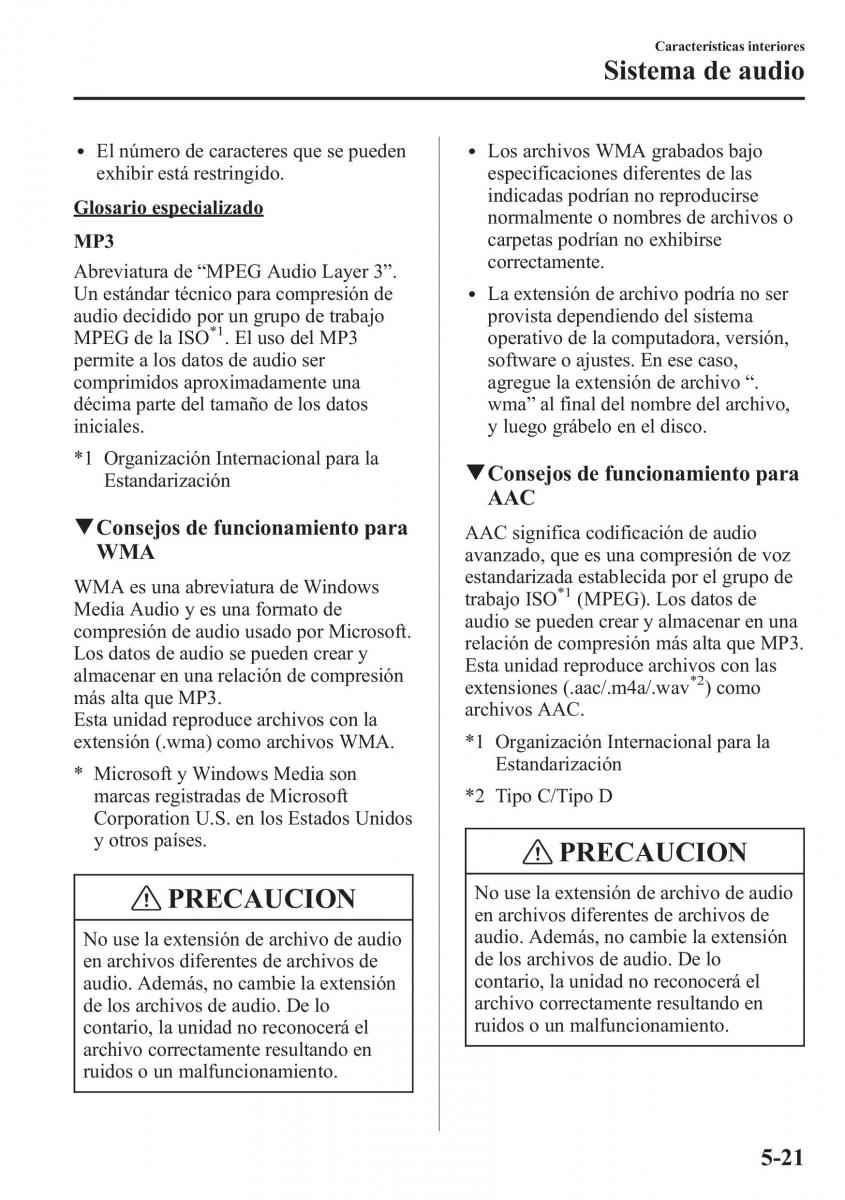 Mazda 6 III manual del propietario / page 453