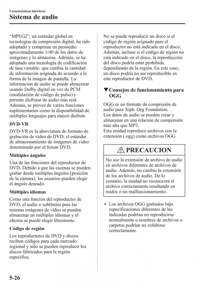 Mazda 6 III manual del propietario / page 458