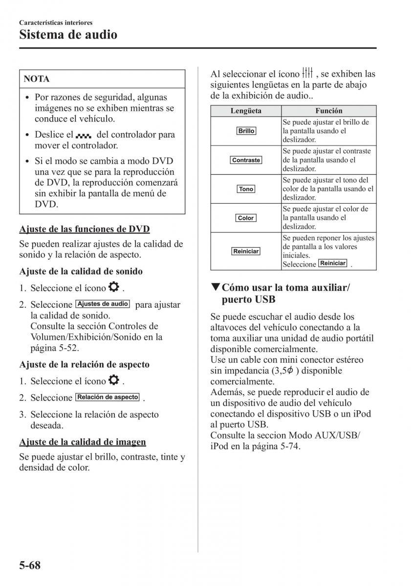 Mazda 6 III manual del propietario / page 500