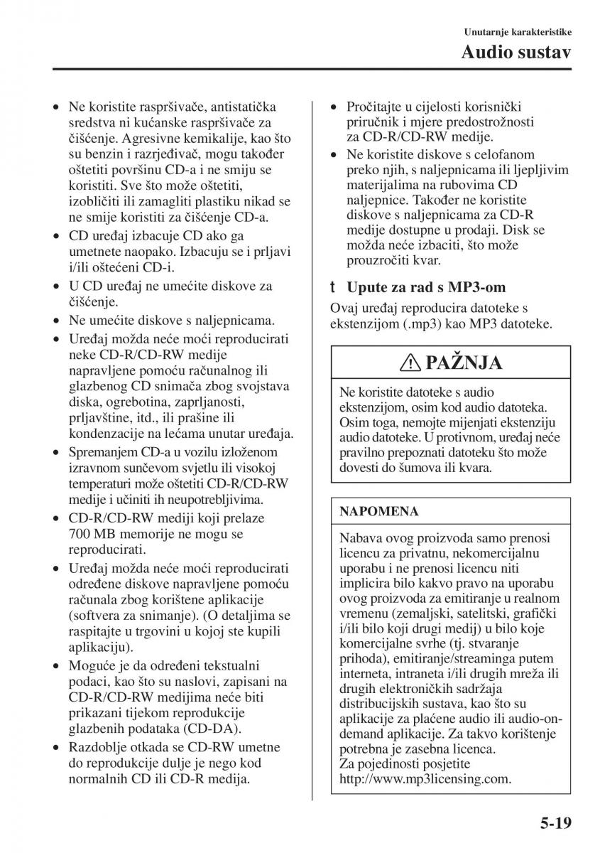 Mazda 6 III vlasnicko uputstvo / page 427