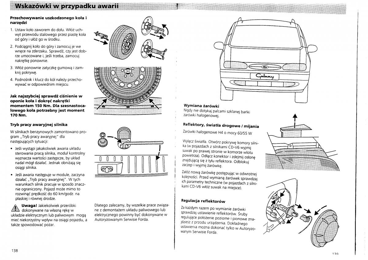 Ford Galaxy I 1 instrukcja obslugi / page 71