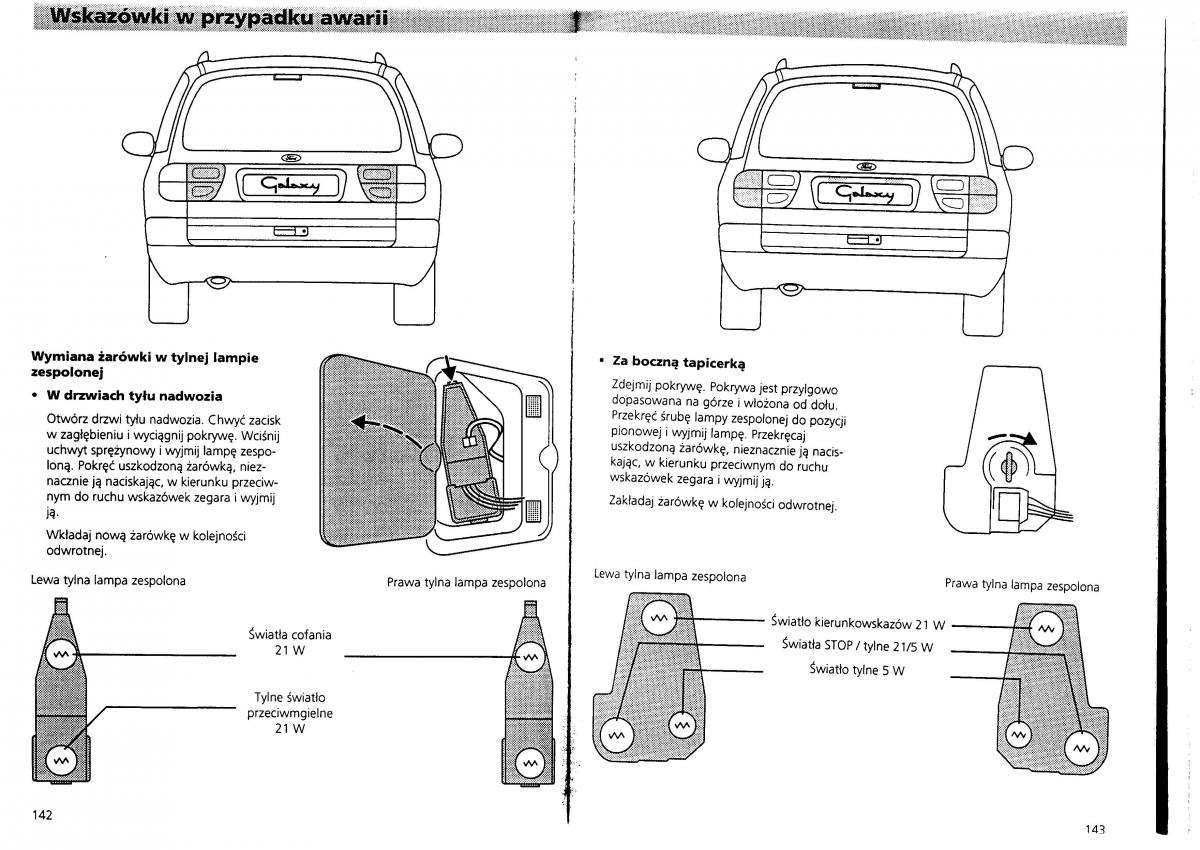 Ford Galaxy I 1 instrukcja obslugi / page 73