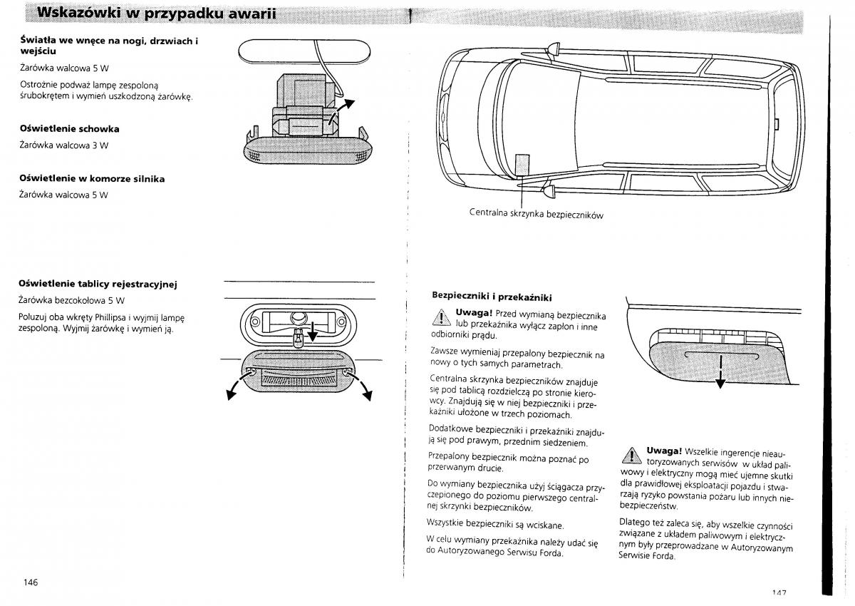 Ford Galaxy I 1 instrukcja obslugi / page 75