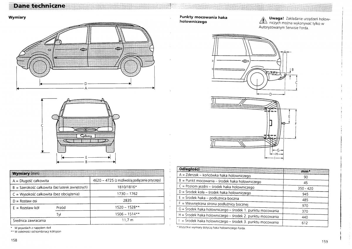 Ford Galaxy I 1 instrukcja obslugi / page 81