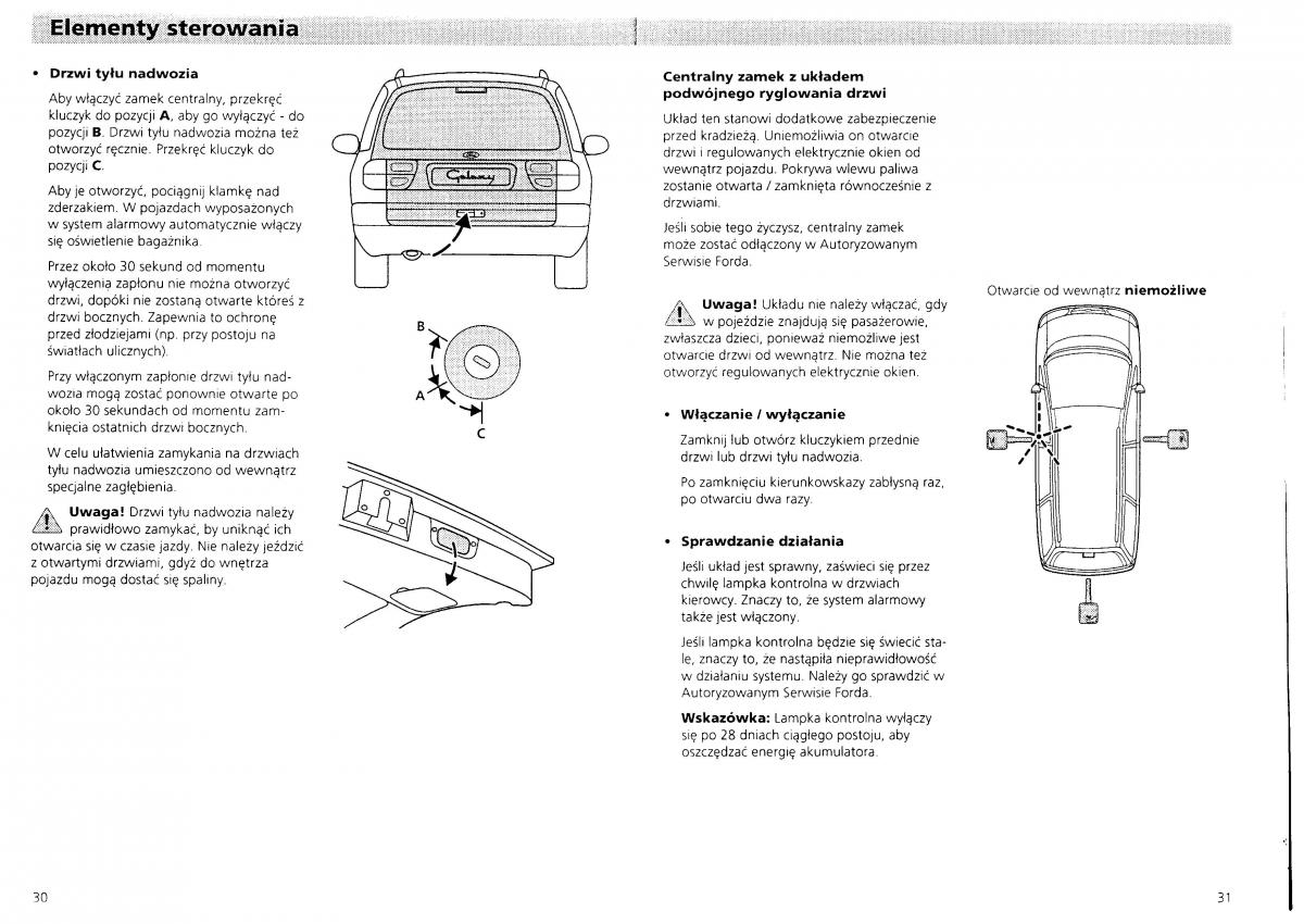 Ford Galaxy I 1 instrukcja obslugi / page 17