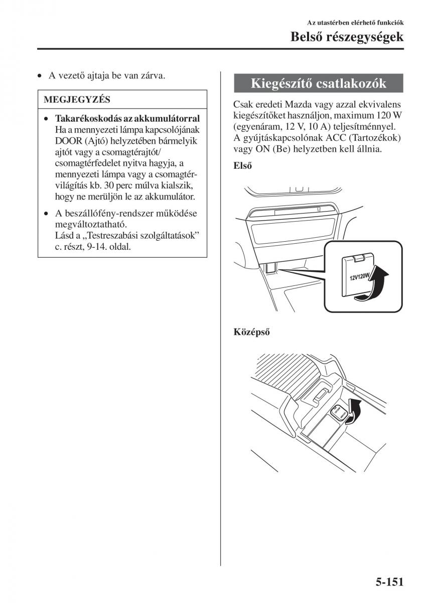 Mazda 6 III Kezelesi utmutato / page 559