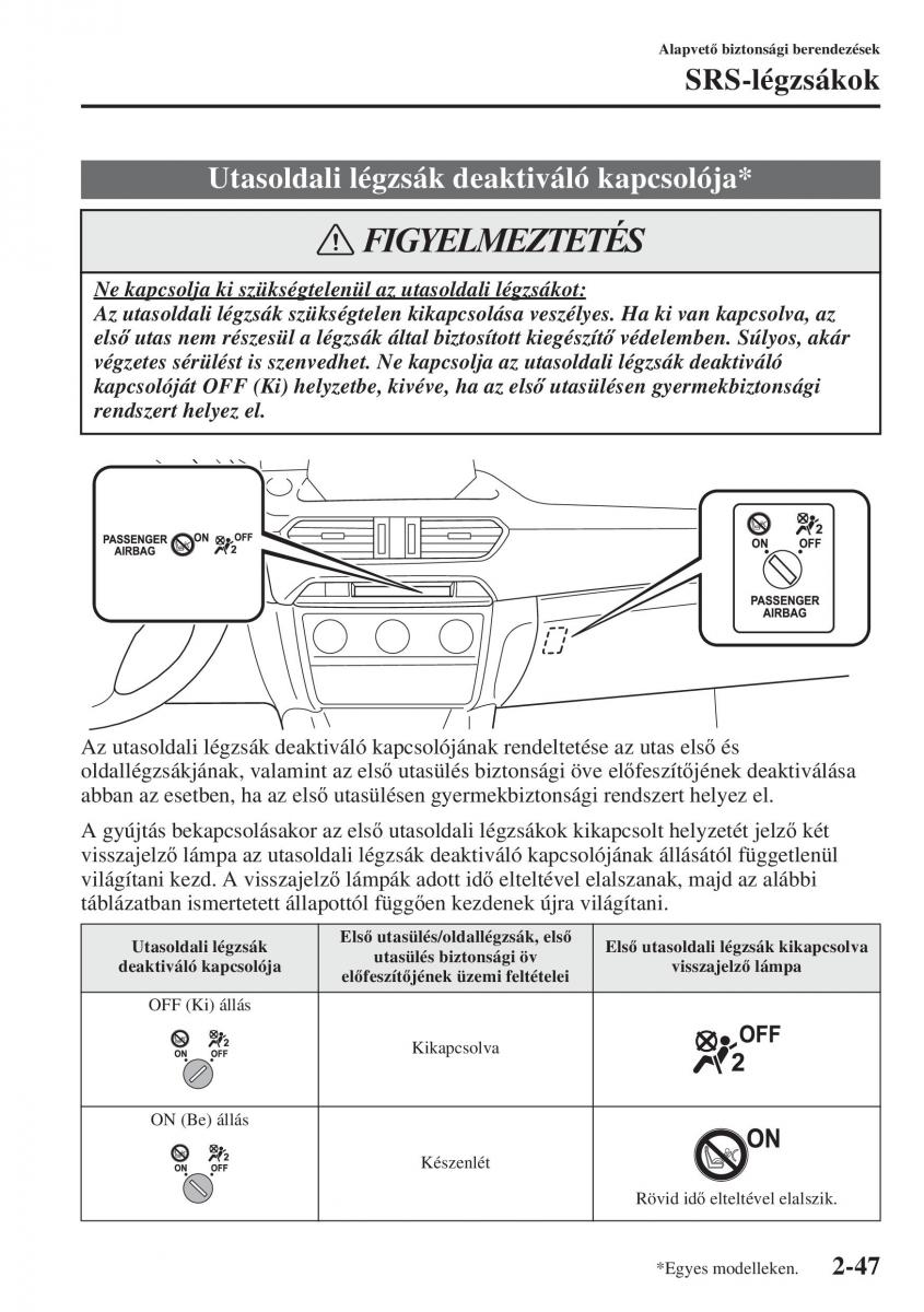 Mazda 6 III Kezelesi utmutato / page 71