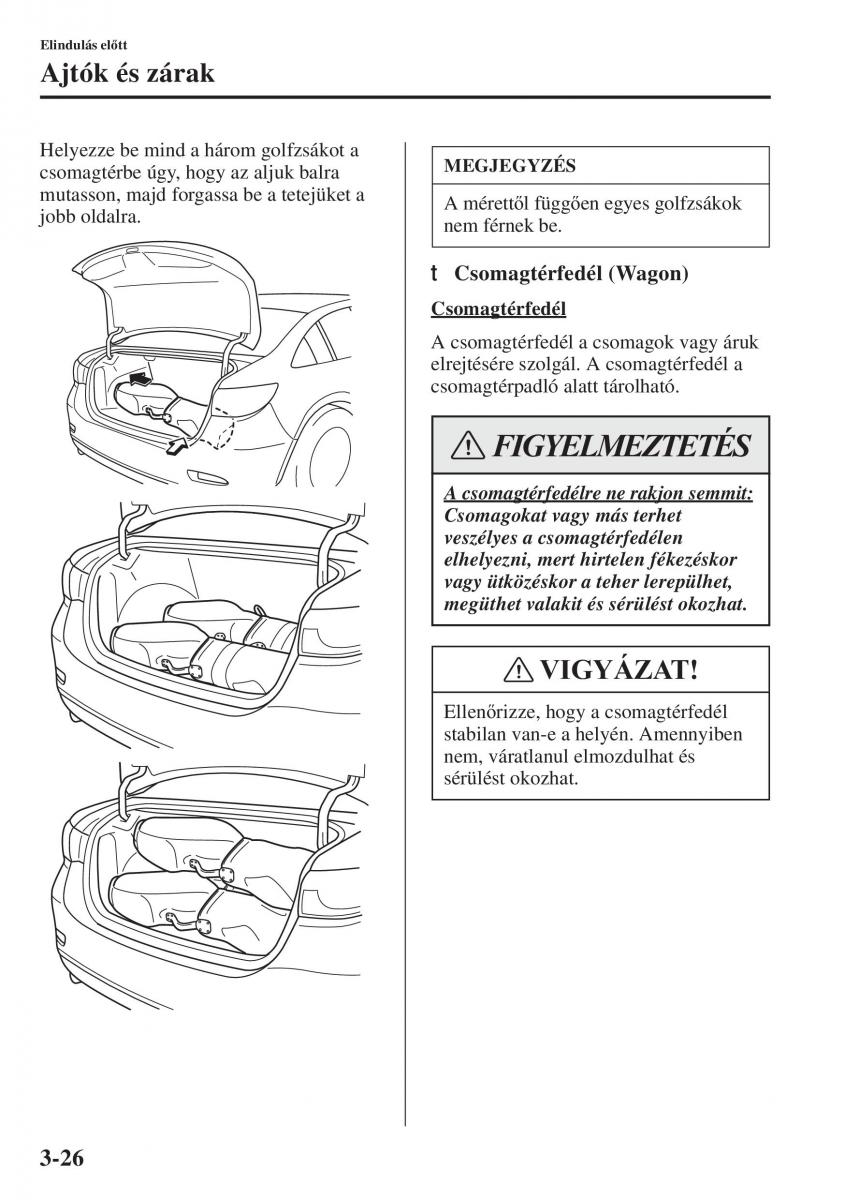 Mazda 6 III Kezelesi utmutato / page 106