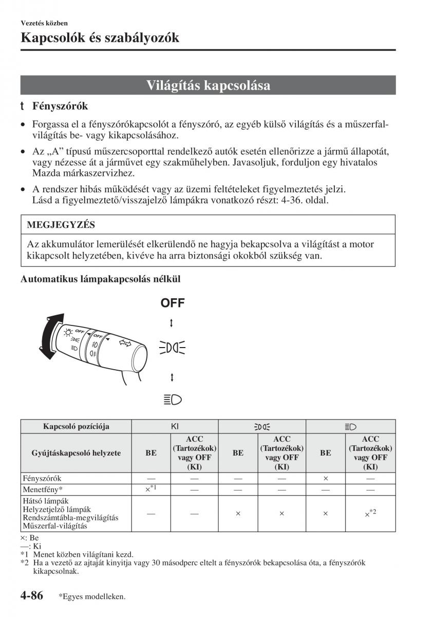 Mazda 6 III Kezelesi utmutato / page 244