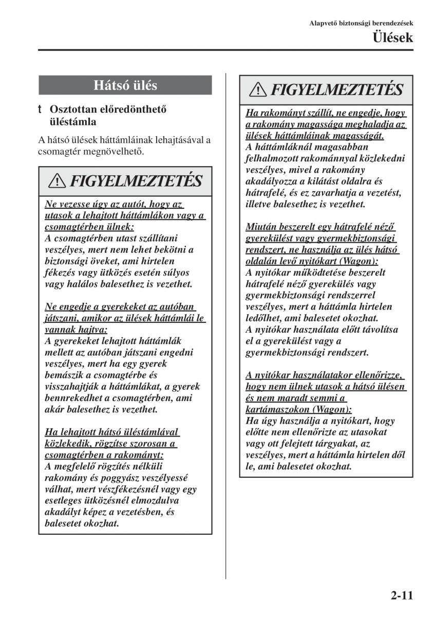 Mazda 6 III Kezelesi utmutato / page 35