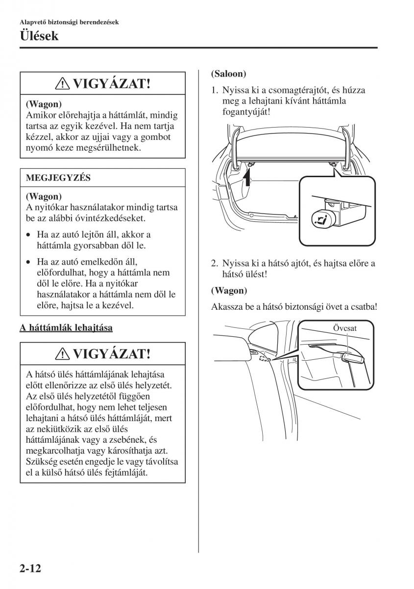 Mazda 6 III Kezelesi utmutato / page 36