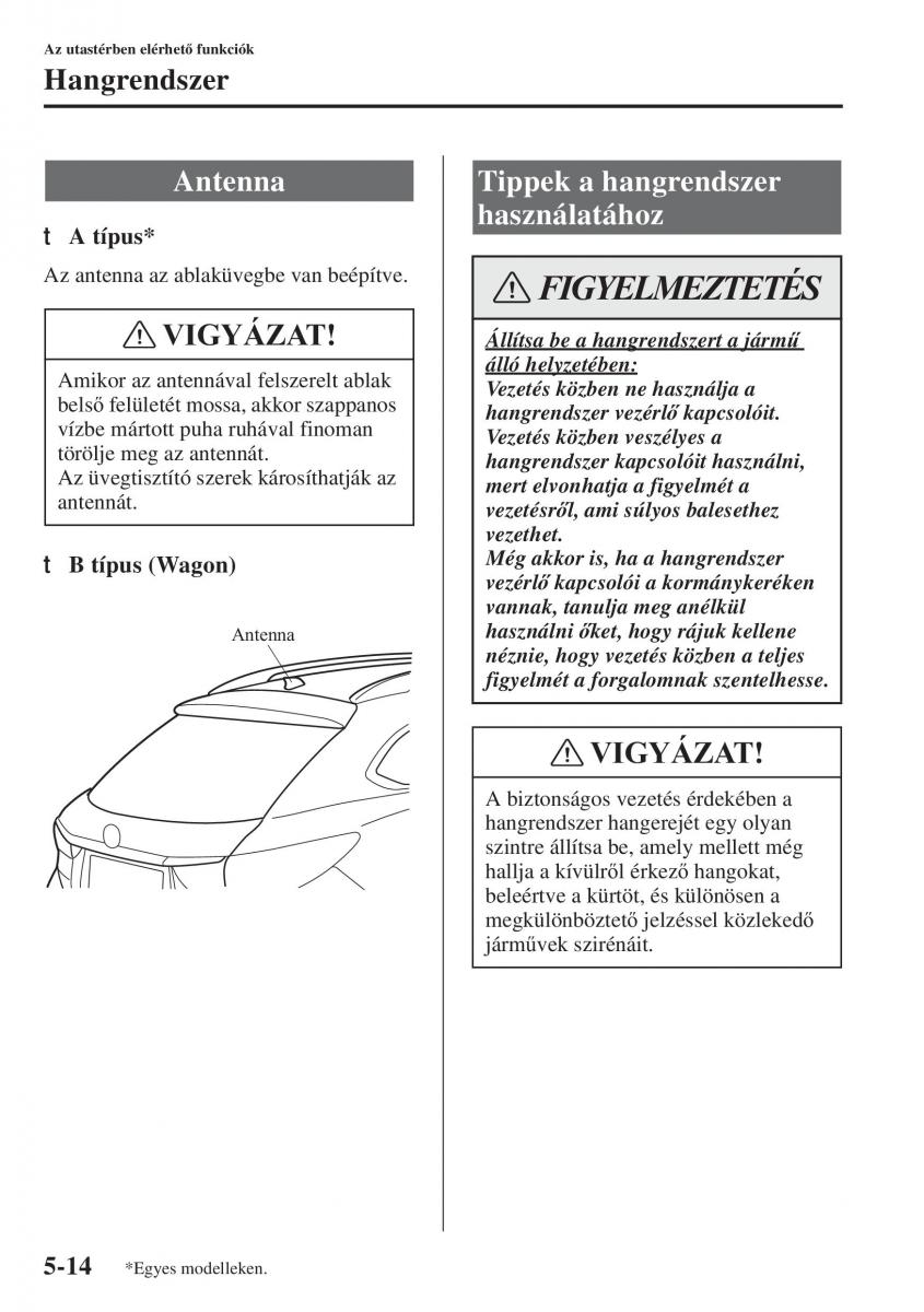 Mazda 6 III Kezelesi utmutato / page 422