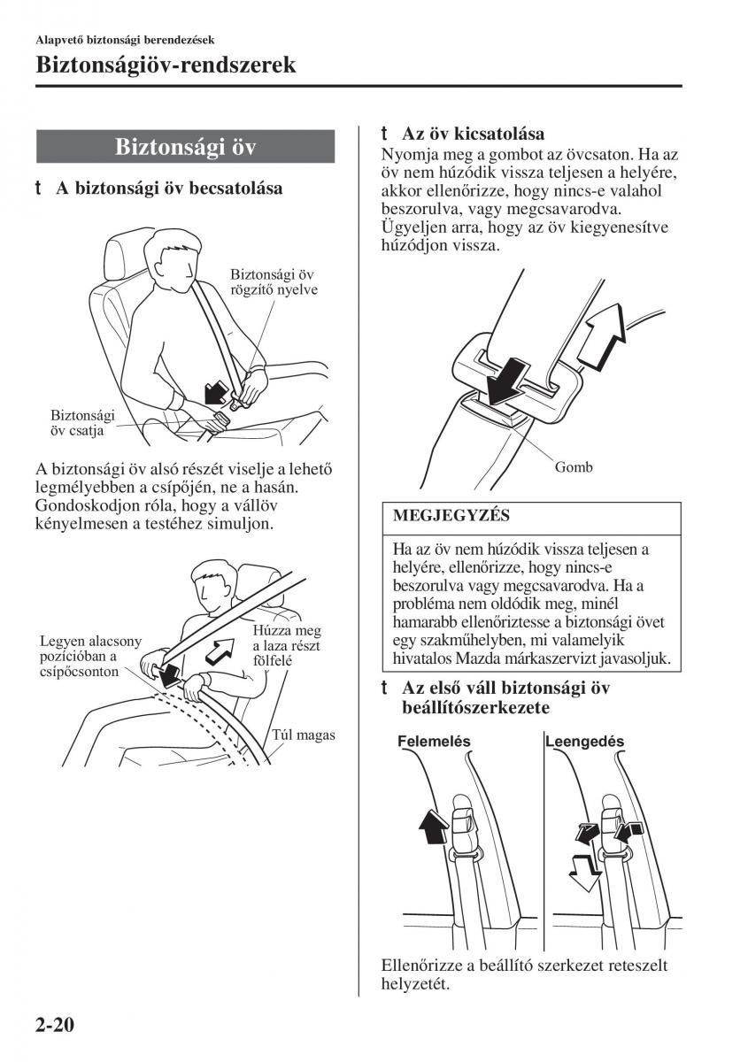 Mazda 6 III Kezelesi utmutato / page 44