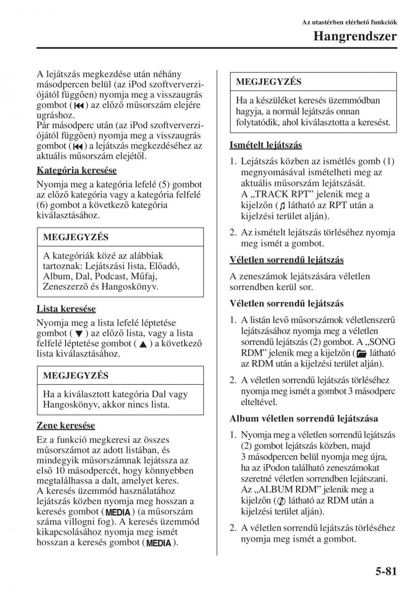 Mazda 6 III Kezelesi utmutato / page 489