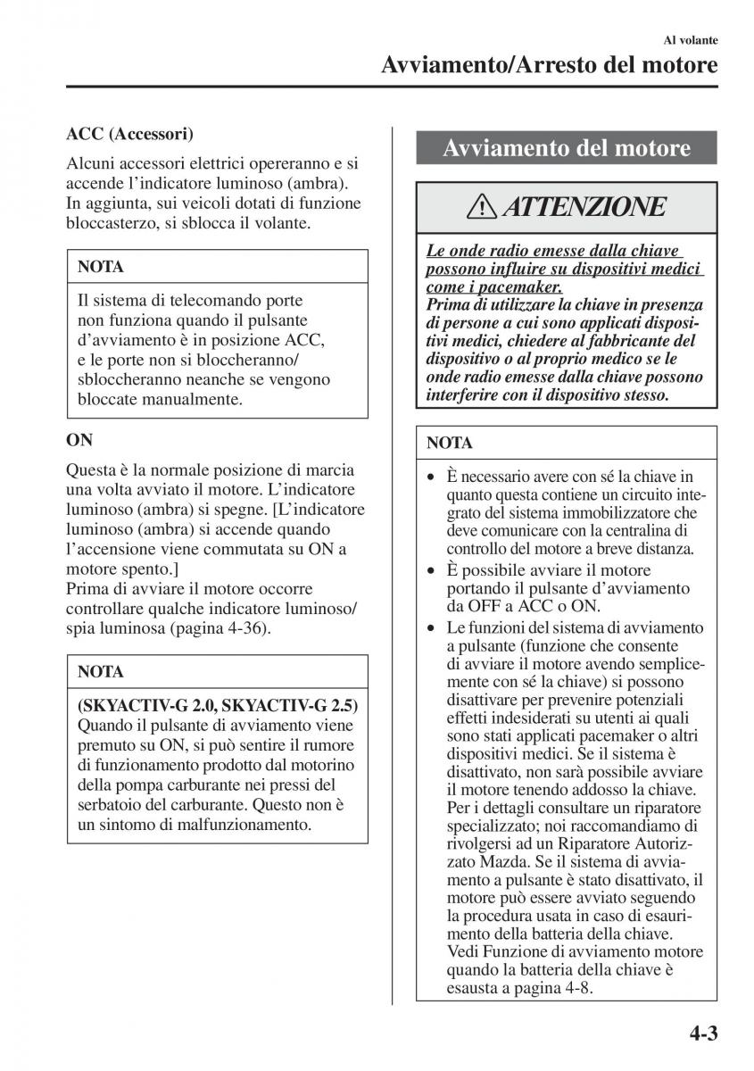 Mazda 6 III manuale del proprietario / page 161