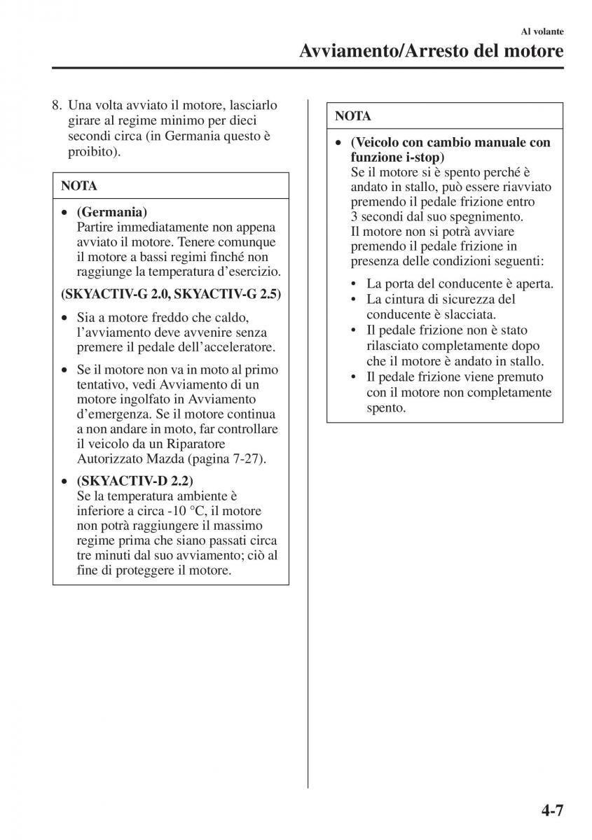 Mazda 6 III manuale del proprietario / page 165