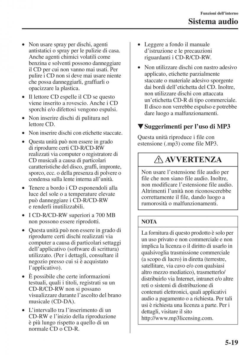 Mazda 6 III manuale del proprietario / page 427