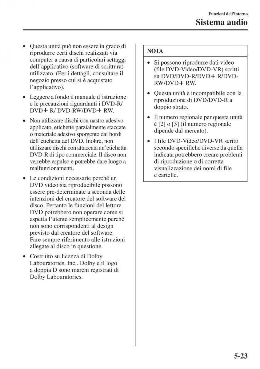 Mazda 6 III manuale del proprietario / page 431