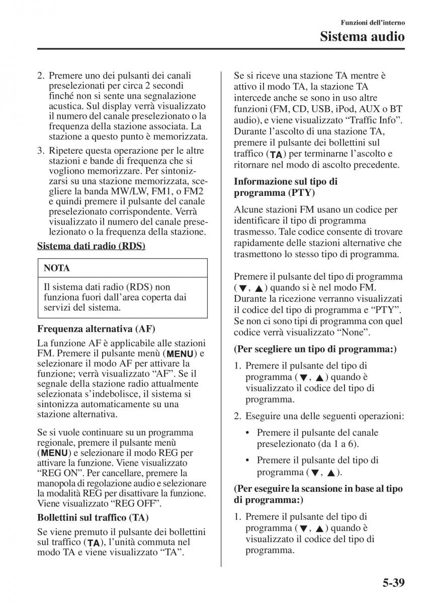 Mazda 6 III manuale del proprietario / page 447