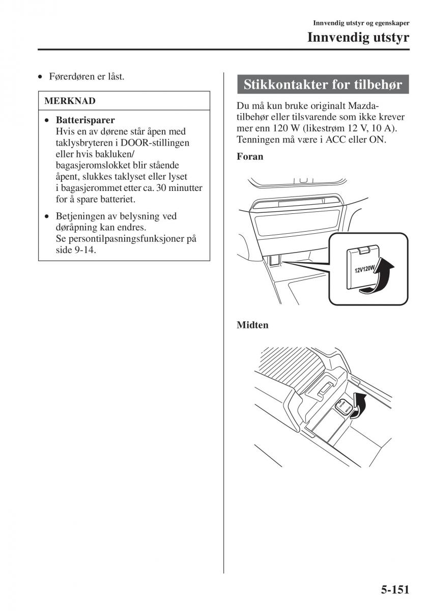 Mazda 6 III bruksanvisningen / page 559