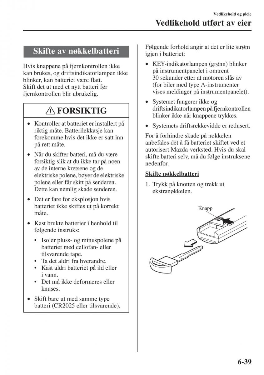 Mazda 6 III bruksanvisningen / page 607