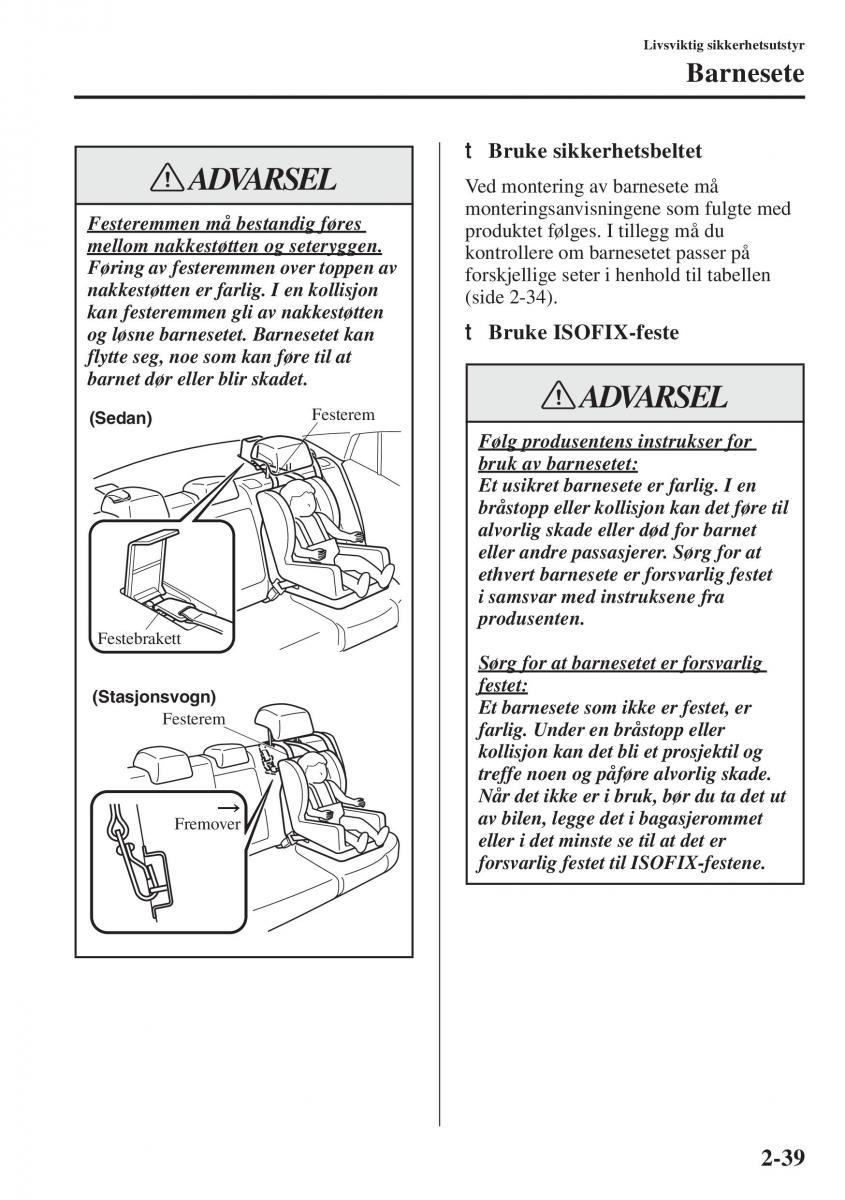 Mazda 6 III bruksanvisningen / page 63