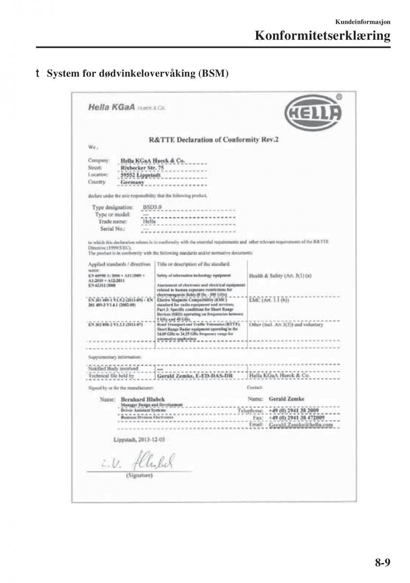 Mazda 6 III bruksanvisningen / page 713