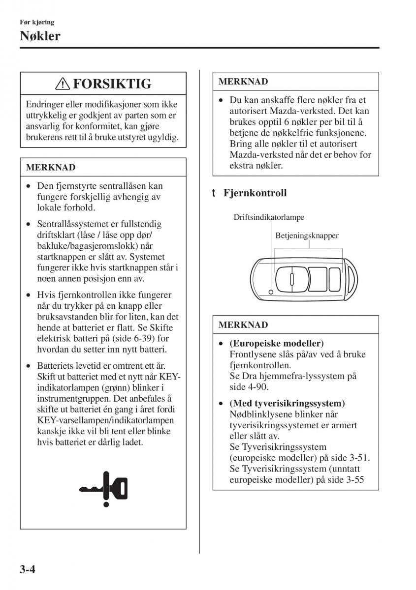 Mazda 6 III bruksanvisningen / page 84